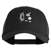 1928 Steamboat Willie Mickey Embroidered 6 Panel Baseball Cap - Black OSFM