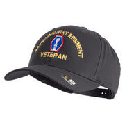 U.S. Army 442nd Infantry Regiment Embroidered Retro Cotton Blend Snapback Cap - Charcoal OSFM