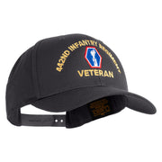 U.S. Army 442nd Infantry Regiment Embroidered Retro Cotton Blend Snapback Cap - Charcoal OSFM
