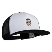 Classic 1941 Plastic Man Embroidered Flat Bill Snapback - White Black OSFM