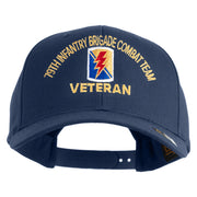 U.S. Army 79th Infantry Brigade Combat Team Embroidered Retro Cotton Blend Snapback Cap - Navy OSFM