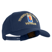 U.S. Army 79th Infantry Brigade Combat Team Embroidered Retro Cotton Blend Snapback Cap - Navy OSFM