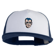 Classic 1941 Plastic Man Embroidered Flat Bill Snapback - White Navy OSFM