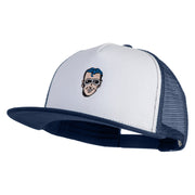 Classic 1941 Plastic Man Embroidered Flat Bill Snapback - White Navy OSFM