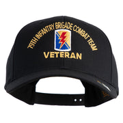U.S. Army 79th Infantry Brigade Combat Team Embroidered Retro Cotton Blend Snapback Cap - Black OSFM