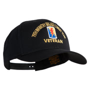 U.S. Army 79th Infantry Brigade Combat Team Embroidered Retro Cotton Blend Snapback Cap - Black OSFM
