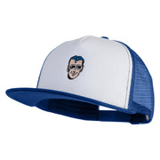 Classic 1941 Plastic Man Embroidered Flat Bill Snapback - White Royal OSFM