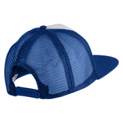 Classic 1941 Plastic Man Embroidered Flat Bill Snapback - White Royal OSFM