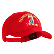 U.S. Army 79th Infantry Brigade Combat Team Embroidered Retro Cotton Blend Snapback Cap - Red OSFM