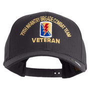 U.S. Army 79th Infantry Brigade Combat Team Embroidered Retro Cotton Blend Snapback Cap - Dk-Heather OSFM