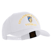 U.S. Army 13th Airborne Divison Embroidered Retro Cotton Blend Snapback Cap - White OSFM