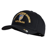U.S. Army 13th Airborne Divison Embroidered Retro Cotton Blend Snapback Cap - Black OSFM