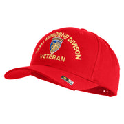 U.S. Army 13th Airborne Divison Embroidered Retro Cotton Blend Snapback Cap - Red OSFM
