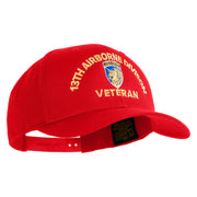 U.S. Army 13th Airborne Divison Embroidered Retro Cotton Blend Snapback Cap - Red OSFM
