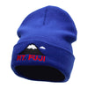 Mount Fuji Embroidered 12 Inch Long Knitted Beanie