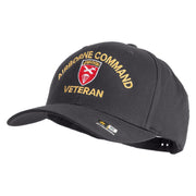 U.S. Army Airborne Command Embroidered Retro Cotton Blend Snapback Cap - Charcoal OSFM