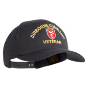 U.S. Army Airborne Command Embroidered Retro Cotton Blend Snapback Cap - Charcoal OSFM
