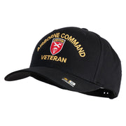U.S. Army Airborne Command Embroidered Retro Cotton Blend Snapback Cap - Black OSFM