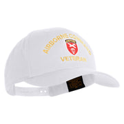 U.S. Army Airborne Command Embroidered Retro Cotton Blend Snapback Cap - White OSFM