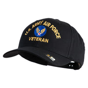 U.S. Army Air Force Embroidered Retro Cotton Blend Snapback Cap - Black OSFM