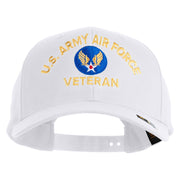 U.S. Army Air Force Embroidered Retro Cotton Blend Snapback Cap - White OSFM