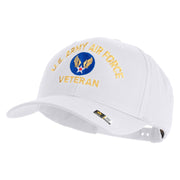 U.S. Army Air Force Embroidered Retro Cotton Blend Snapback Cap - White OSFM
