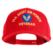 U.S. Army Air Force Embroidered Retro Cotton Blend Snapback Cap - Red OSFM