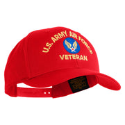 U.S. Army Air Force Embroidered Retro Cotton Blend Snapback Cap - Red OSFM