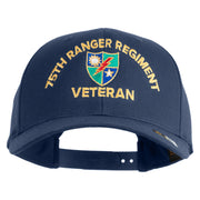 U.S. Army 75 Ranger Regiment Embroidered Retro Cotton Blend Snapback Cap - Navy OSFM