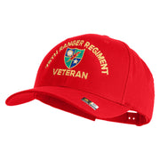 U.S. Army 75 Ranger Regiment Embroidered Retro Cotton Blend Snapback Cap - Red OSFM