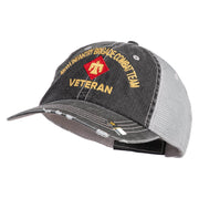 U.S. Army 45th Infantry Brigade Combat Team Embroidered Low Profile Special Cotton Mesh Cap - Black OSFM