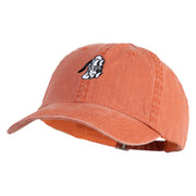 Classic 1930 Pluto Head Embroidered Pigment Dyed Cotton Cap - Orange OSFM