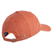 Classic 1930 Pluto Head Embroidered Pigment Dyed Cotton Cap - Orange OSFM
