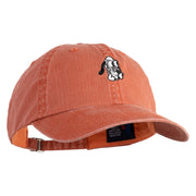 Classic 1930 Pluto Head Embroidered Pigment Dyed Cotton Cap - Orange OSFM