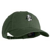 Classic 1930 Pluto Head Embroidered Pigment Dyed Cotton Cap - Olive OSFM