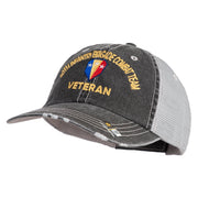 U.S. Army 50th Infantry Brigade Combat Team Embroidered Low Profile Special Cotton Mesh Cap - Black OSFM