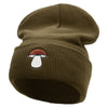 Porcini Shroom Embroidered 12 Inch Long Knitted Beanie