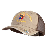 U.S. Army 53rd Infantry Brigade Embroidered Low Profile Special Cotton Mesh Cap - Brown OSFM