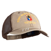U.S. Army 53rd Infantry Brigade Embroidered Low Profile Special Cotton Mesh Cap - Brown OSFM