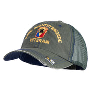 U.S. Army 53rd Infantry Brigade Embroidered Low Profile Special Cotton Mesh Cap - Green OSFM