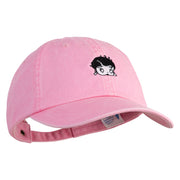 1930 Betty Cartoon Head Embroidered Pigment Dyed Wash Cap - Light Pink OSFM