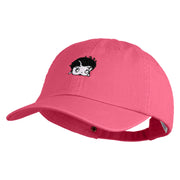 1930 Betty Cartoon Head Embroidered Pigment Dyed Wash Cap - Fuchsia OSFM