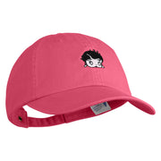 1930 Betty Cartoon Head Embroidered Pigment Dyed Wash Cap - Fuchsia OSFM
