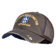 U.S. Army 76th Infantry Brigade Combat Team Embroidered Low Profile Special Cotton Mesh Cap - Brown OSFM