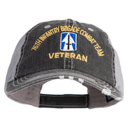 U.S. Army 76th Infantry Brigade Combat Team Embroidered Low Profile Special Cotton Mesh Cap - Black OSFM