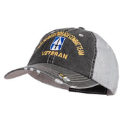 U.S. Army 76th Infantry Brigade Combat Team Embroidered Low Profile Special Cotton Mesh Cap - Black OSFM