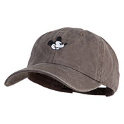 Classic 1928 Mickey Head Embroidered Pigment Dyed Cotton Cap - Brown OSFM