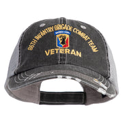 U.S. Army 86th Infantry Brigade Combat Team Embroidered Low Profile Special Cotton Mesh Cap - Black OSFM