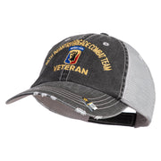 U.S. Army 86th Infantry Brigade Combat Team Embroidered Low Profile Special Cotton Mesh Cap - Black OSFM