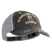 U.S. Army 86th Infantry Brigade Combat Team Embroidered Low Profile Special Cotton Mesh Cap - Black OSFM